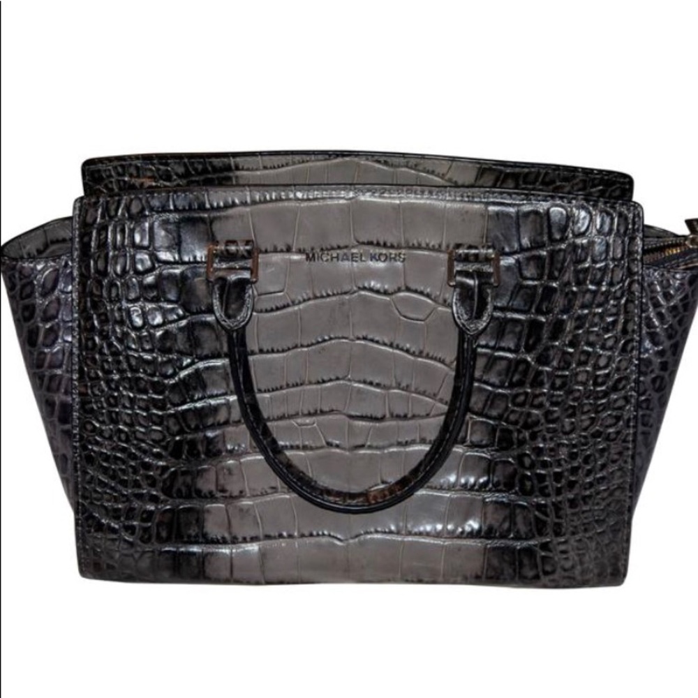 ❌ Sold Michael Kors Satchel Crocodile Skin Leather